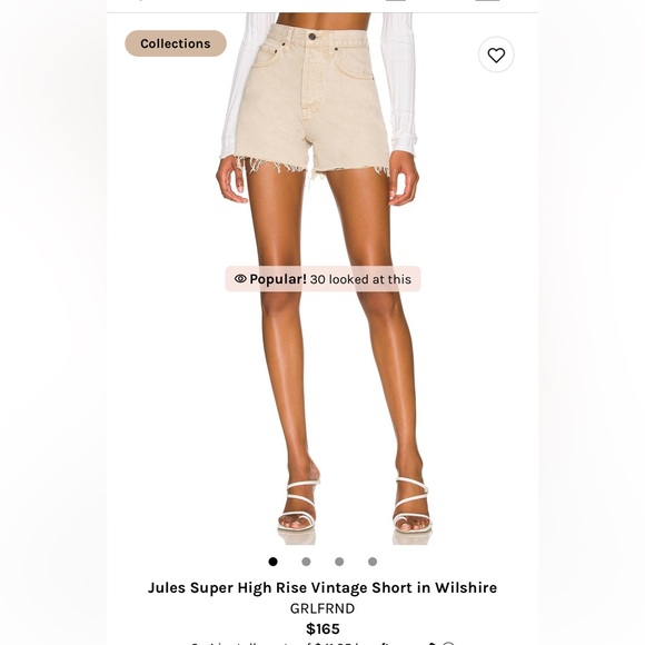 GRLFRND High rise denim shorts “The Jules” size 25 - Picture 7 of 7